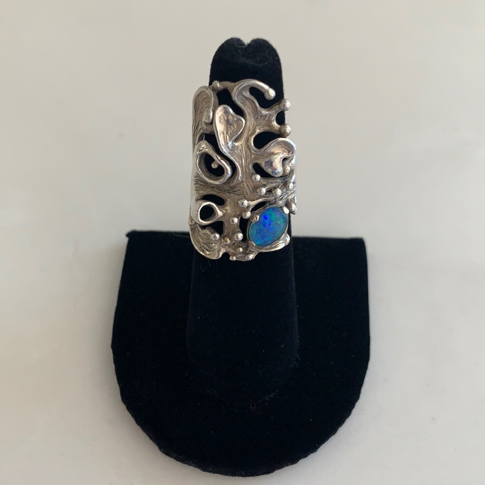 Silver and Opal Ring